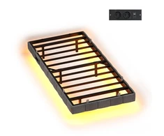 Lova Koduva Lovos rėmas 90 x 200 cm su LED apšvietimu, pilkas, plienas ir fanera