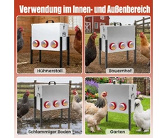 Promotion Automatinė lesyklėlė paukščiams, 26 l, reguliuojamas aukštis, sidabrinė, 43 x 20 x 44-56 cm