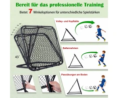 Promotion Futbolo kamuolio atmušėjas, 7 reguliuojami kampai, juodas, 101 x 96 x 97 cm