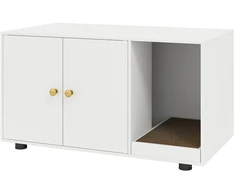 Promotion Kačių kraiko dėžės spintelė, balta, MDF, 90 x 50 x 50 cm