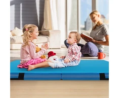 Promotion Sulankstomas gimnastikos ir jogos kilimėlis, 4 ft x 4 ft x 4 in, mėlynas