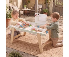 Promotion Vaikų sensorinis stalas, žalias, su dvipuse lenta, 91 x 51,5 x 74,5 cm