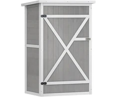 TV staliukas Koduva Gartenschranka sodo spintelė, juoda/pilka/balta, 75 x 56 x 115 cm