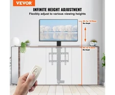 TV staliukas Koduva Motorinis TV liftas VEVOR su nuotolinio valdymo pultu, 71,1 cm eiga