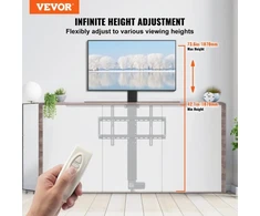 TV staliukas Koduva Motorizuotas TV kėlimo stovas VEVOR, juodas, iki 152 cm televizoriams