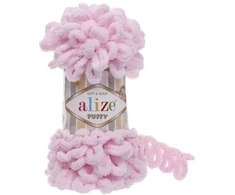 Alize Puffy mikropoliesterio siūlai mezgimui, rožiniai, 5vnt., spalvos kodas: 31