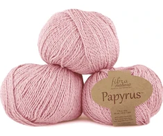 Fibra Natura Papyrus siūlai, 10vnt po 50g, rožiniai siūlai mezgimui