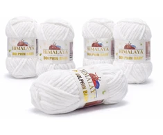 Himalaya Dolphin Baby siūlai, 5vnt po 100g, pliušas-poliesteris, mezgimui