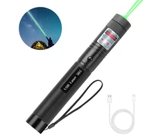 Lazeris su USB pakrovimu, žalias