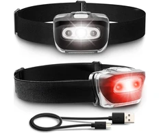 USB Kraunamas prožektorius žibintas ant galvos