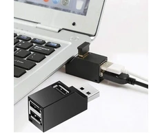 USB prievado skirstytuvas, šakotuvas, juodas