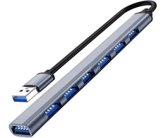 USB Šakotuvas 7 prievadų, pilkas, 3.0 USB