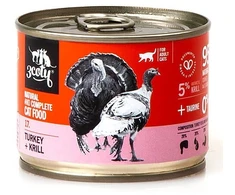 Kačių Maistas - 3COTY 17 Turkijos ir Krilio Drėgnas Maistas 180g Be Gliuteno
