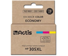 Rašalo Kasetė - Actis KH-305CR, Derantis Standartinė Išeiga, Žydras, Rausvai Raudona, Geltona