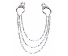 Affix Triple Chain Adjustable Nipple Clamp System - Sidabrinis Finish