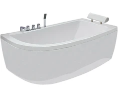 Akrilinė vonia B1680 dešininė be masažų (simple) 170cm