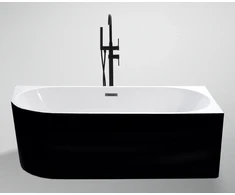 Akrilinė vonia NOVA 208 170 cm balta/juoda dešinė