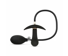 Anal Collection Inflatable Plug 8 cm Juodas - Adjustable Silicone Model