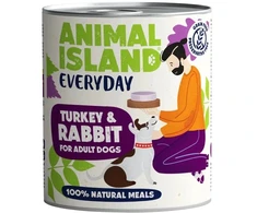 Drėgnas Šunų Maistas - Animal Island Kasdienis Kalakutas ir Triušis 800g