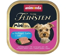 Animoda ANIMONDA Vom Feinsten Adult Mini paukštiena, lašiša and dill - wet dog food - 100g