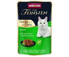 Animoda Kačių Maistas - ANIMONDA Vom Feinsten Triušio ir Vištienos Filė Šlapiam Maistui 85g