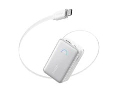 „Anker Nano“ išorinė baterija, 45 W, su integruotu ištraukiamu USB-C laidu | A1638H21 | 10000 mAh | Baltas