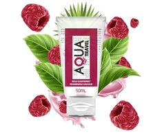AQUA TRAVEL Wild Raspberry Vanduo-Based Lubricant 50ml - Compact Size
