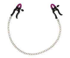 Bad Kitty Adjustable Silicone Nipple Clamps with Steel Chain 52cm