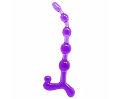 Baile Anal Baile Bendy Twist Lilac Flexible Silicone Bead System 22 cm