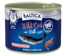 Baltic Agro BALTICA Excellent Wild cod with krill Light – šlapias kačių maistas – 185g