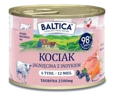 BALTICA Smaki regionów Kitten ėriena with kalakutiena – šlapias kačių maistas – 185g