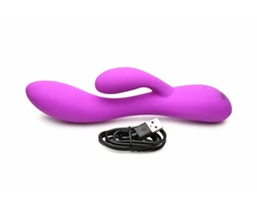 BANG! Flexible Dual Motor Rabbit Vibrator Violetinė 19.5cm Atsparus vandeniui