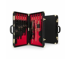 Bedroom Fantasies Locker Collection Bondage Set 13 pcs Cow Leather Case