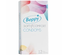 Beppy Soft &amp; Comfort Latex Condoms 12-Pack Large Size No Latex Odor