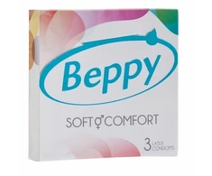 Beppy Soft &amp; Comfort Latex Condoms 3-Pack, Large Size, Odorless