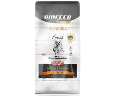 Šunų Maistas - BIOFEED Euphoria Fresh Adult Mini &amp; Small Kiauliena su Žąsimi 8kg