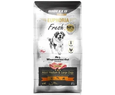 Šunų Maistas - BIOFEED Euphoria Fresh Suaugusiems Vidutinio ir Didelio Dydžio Šunims Su Kiauliena ir Žąsimi 2kg