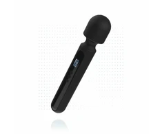 BLAQ Digital Super Wand Juodas - XL Flexible Massage Device with Ekranas