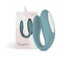 Bloom Jasmine C-Shape Vibrator Žalias - Soft Silicone, Swipe Control