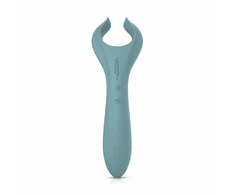 Bloom Peony Dual-Sided Couple Vibrator Žalias Silicone Atsparus vandeniui