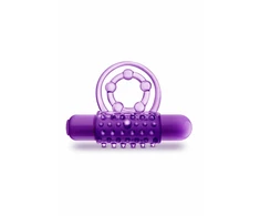 Mėlyna Blush Play With Me The Player Vibrating Dual Support Ring TPE Mėlyna