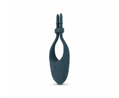 Blue Mėlyna Boners Adjustable Stimulation Ring Mėlyna - Rechargeable, Vibrating, Flexible Fit