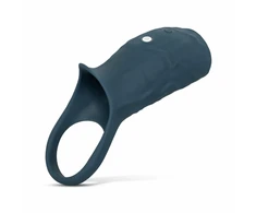 Blue Boners Intimate Vibrating Sleeve Mėlyna Rechargeable Adjustable Fit