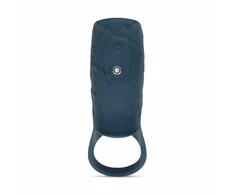 Blue Boners Intimate Vibrating Sleeve Mėlyna Rechargeable Adjustable Fit