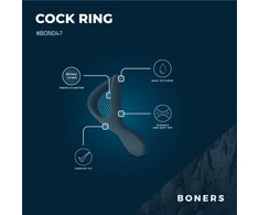 Boners Silicone Ring Adjustable Juodas - Flexible Comfort Fit System