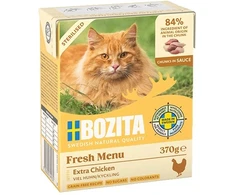 Kačių Maistas - BOZITA Fresh Menu Sterilised Extra vištiena Wet 370g