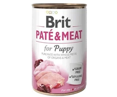 BRIT CARE Dog su vištiena ir kalakutiena Pate&amp;Meat for Puppy 400g