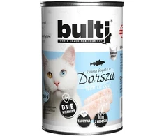 Kačių Maistas - BULTI Riebus su Menkių Šlapiu Kačių Maistu 400g Be Gliuteno, Be Sojos