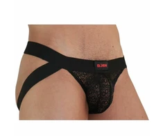 BURN 005 Jock Lingerie Juodas S - Premium Breathable Elastic Model