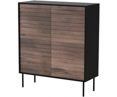 Cama Meble Cama 4D CORTINA komoda 102x40x118 juodas/graikinis riešutas
